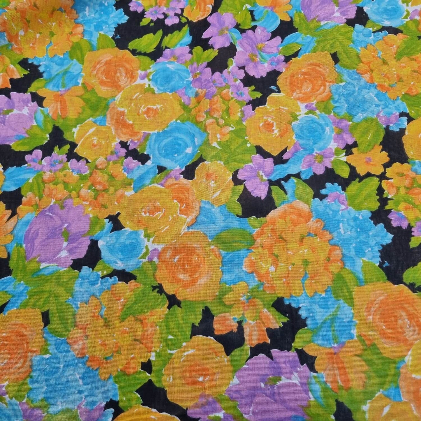 וואל כותנה קשיח בהדפסי פרחים