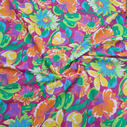 וואל כותנה קשיח בהדפסי פרחים