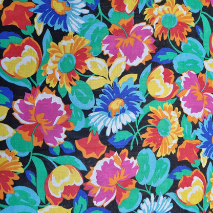 וואל כותנה קשיח בהדפסי פרחים