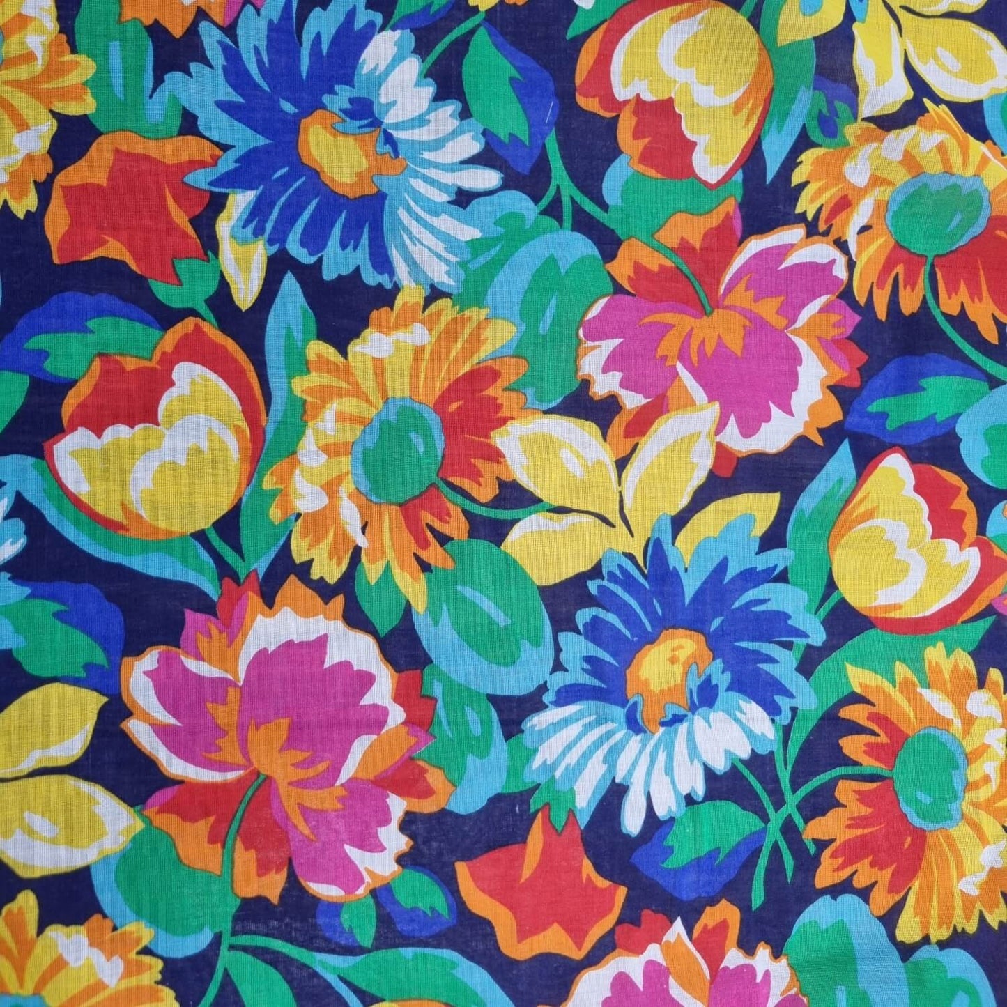 וואל כותנה קשיח בהדפסי פרחים