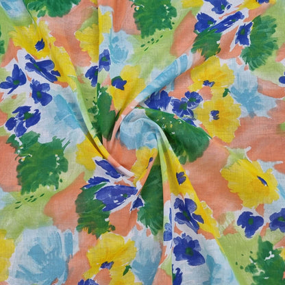 וואל כותנה קשיח בהדפסי פרחים