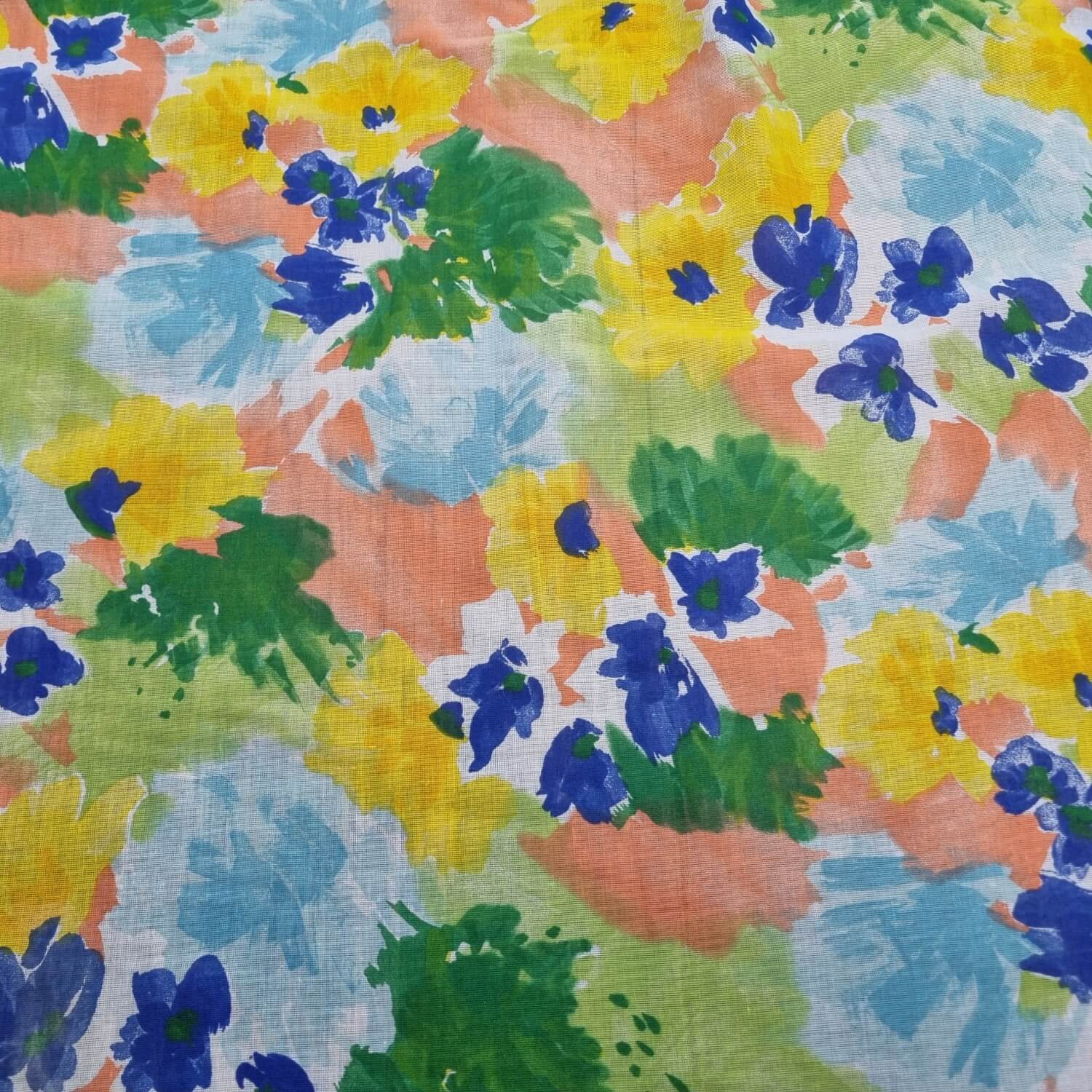 וואל כותנה קשיח בהדפסי פרחים