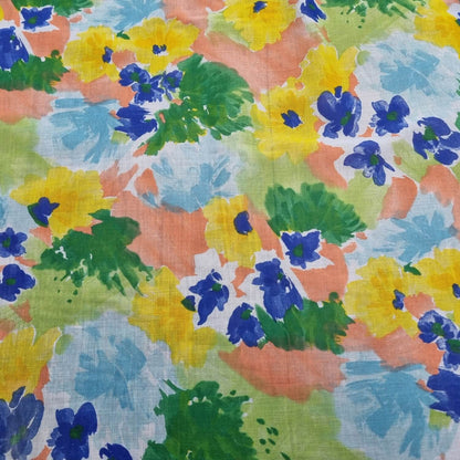 וואל כותנה קשיח בהדפסי פרחים